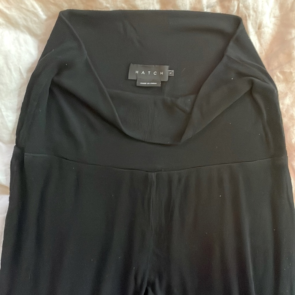 Hatch Marernity over/under pants, ribbed black, sz 1 (s/m)